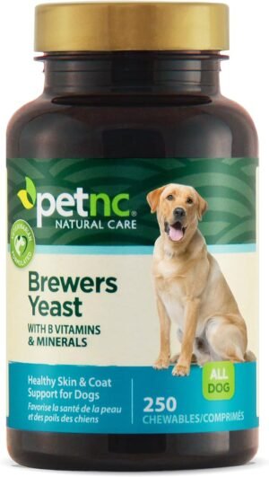 Petnc Natural Care Brewers Yeast supplement for dogs Petnc Natural Care Brewers Yeast chewable supplement for dogs with B vitamins, antioxidants, and minerals for skin and coat support.